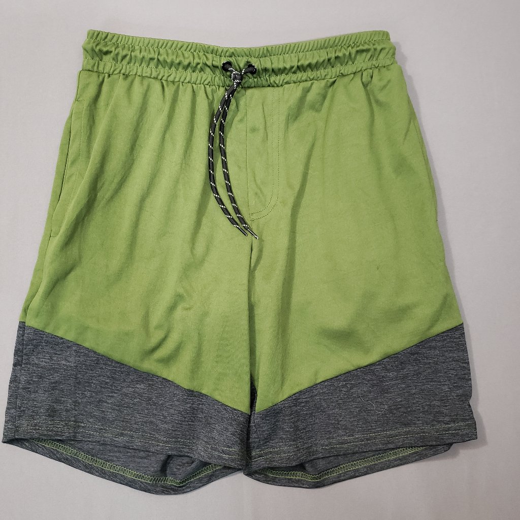 Tapout Mens Athletic Shorts Green Black Mixed Martial Arts Spellout, Small